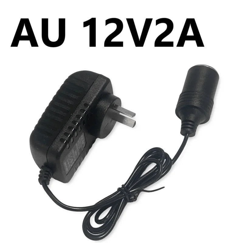  220V AC to 12V DC Car Charger Transformer EU US AU UK Plug Portable Car Cigarette Lighter Socket Adapter Converter Parts Oasis Select AU Plug 12V2A