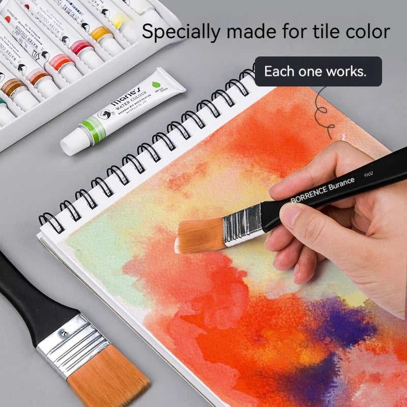 Watercolor Oil Art Paint Brush 7 Styles Memory Nylon Hair Painting Brushes Set Wood Handles Acrylic Paints Drawing Brush Tools Oasis Select