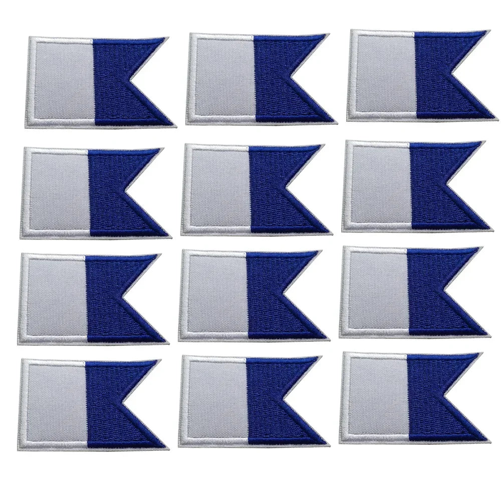 2/6/12PCS Scuba Diving Flag Embroidered Patch Iron On Patches Backpack Bag Flag Patch 6*4CM Oasis Select 12PC