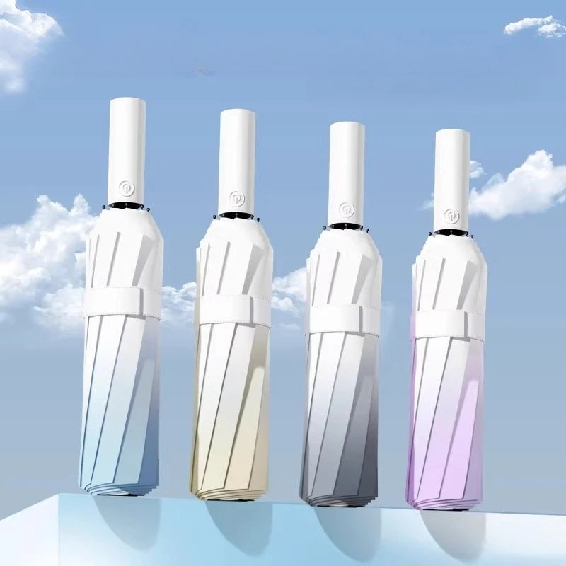 Automatic Folding Umbrella High UV Protection Five Level Waterproof for Travel and High Aesthetic Gradient All-weather Umbrella Oasis Select
