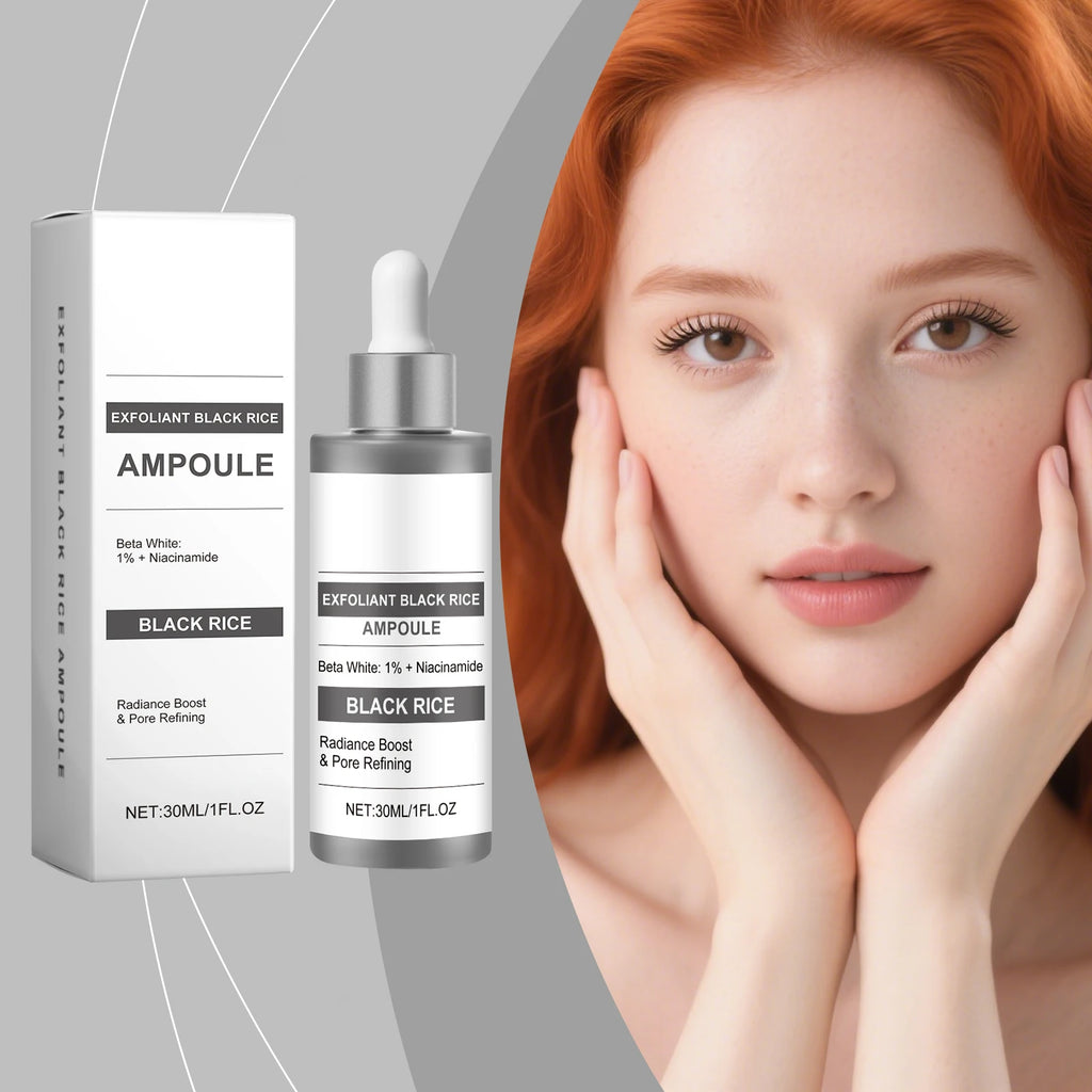 Salicylic Acid Black Rice Essence Deep Gentle Exfoliation Reduce Blackheads Improve Dullness Unclog Pores Facial Brighten Serum Oasis Select