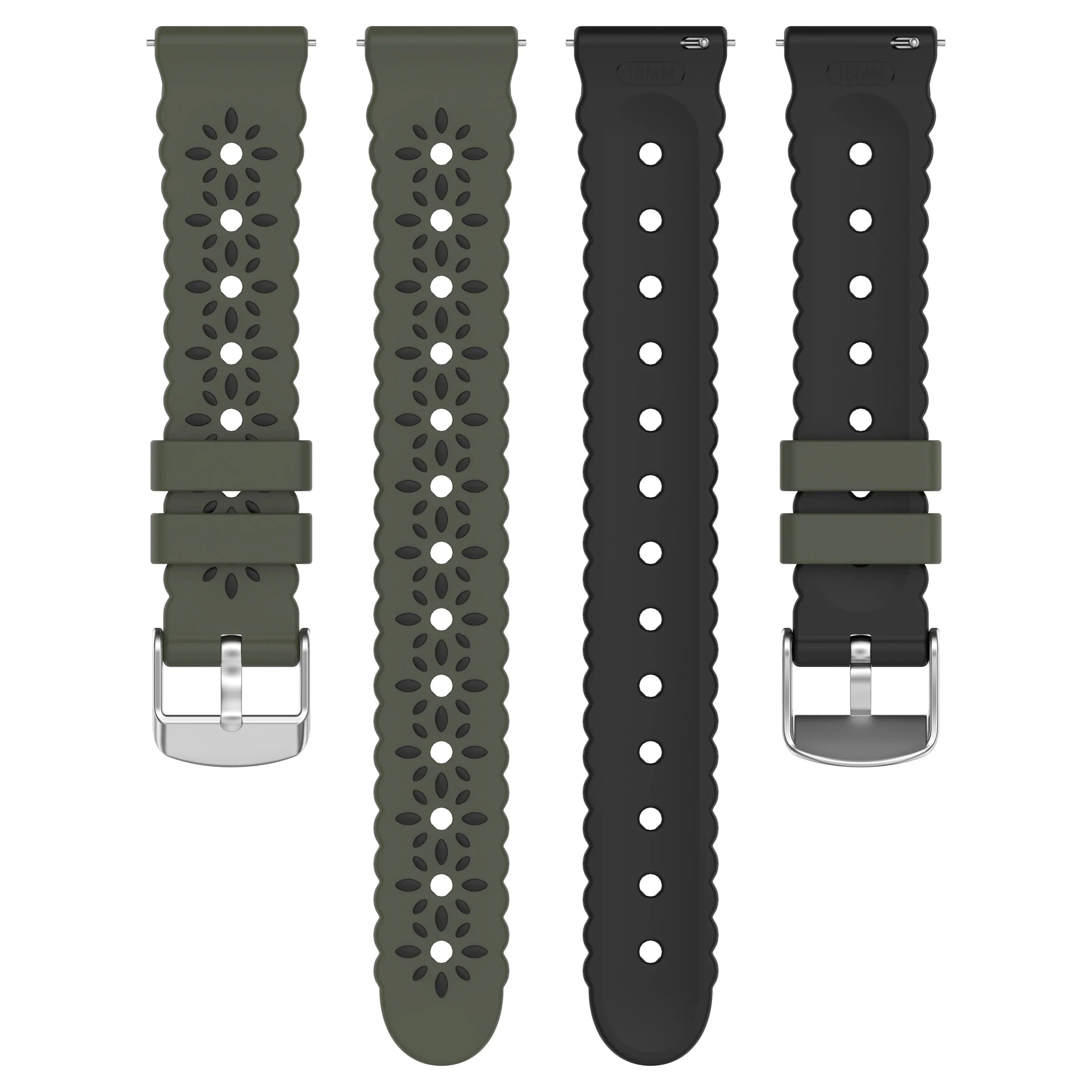Silicone Watch Band 18mm 20mm – Huawei GT5, Samsung Galaxy Smartwatch Strap Oasis Select