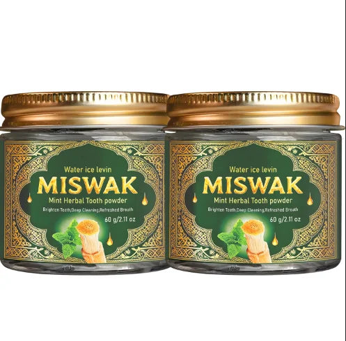 MISWAK Mint Herbal Tooth Powder – Charcoal & Hyaluronic Acid Herbal Tooth Powder Oasis Select Grey