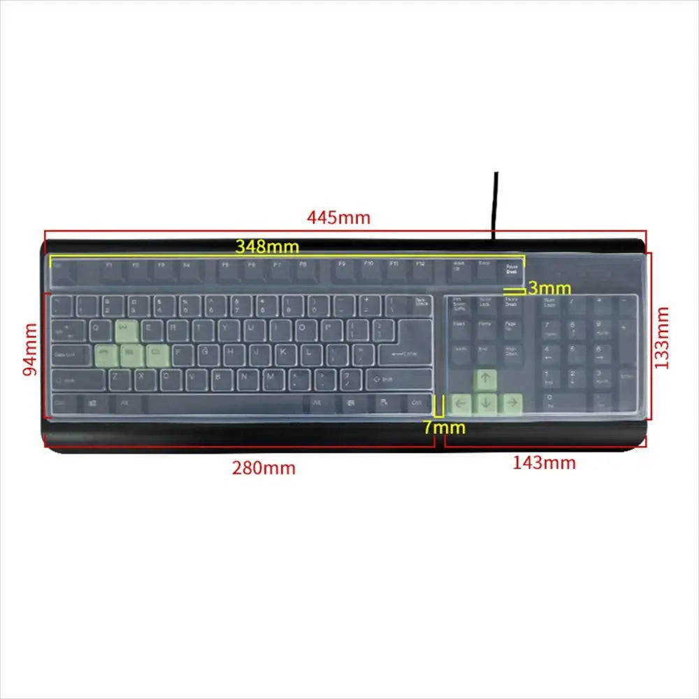 1Pcs Universal Waterproof Silicone Desktop Computer Keyboard Cover Clear Skin Protector Film Shell Dust-Proof Protective Film Oasis Select