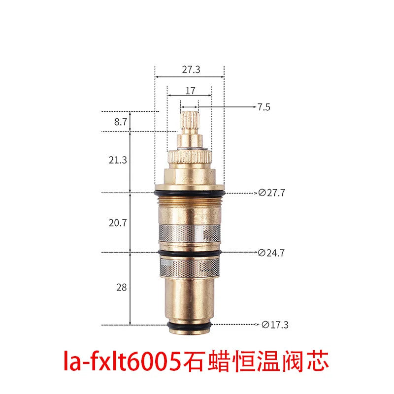 Brass Shower Thermostatic Cartridge Replacement Kit - Bathroom Water Temperature Control Mixer Valve Bar Faucet Repair Oasis Select La-fxLt6005