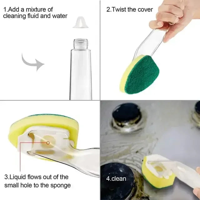 7Pcs Heavy Duty Dish Wand Sponge Refill Replacement Heads for Kitchen Sink Cleaning Dish Wash Sponge Oasis Select