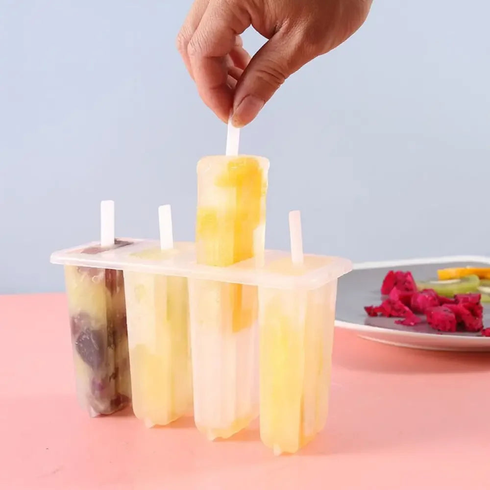 4-Link Old Popsicle Mold With Lid Home Made Homemade Mung Bean Popsicle Homemade Ice Cream Frozen Ice Cream Molds Oasis Select