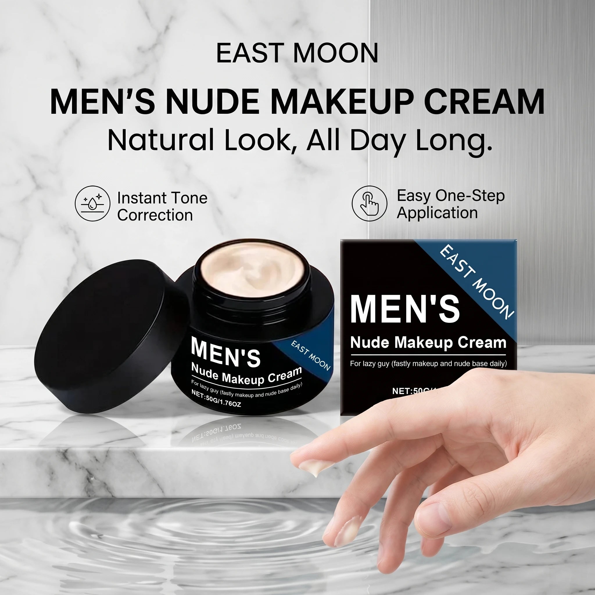 Men's Nude Makeup Cream Brightening Bb Cream for Men Oil Control Concealer Foundation for Natural No-Makeup Look Lazy Makeup Oasis Select