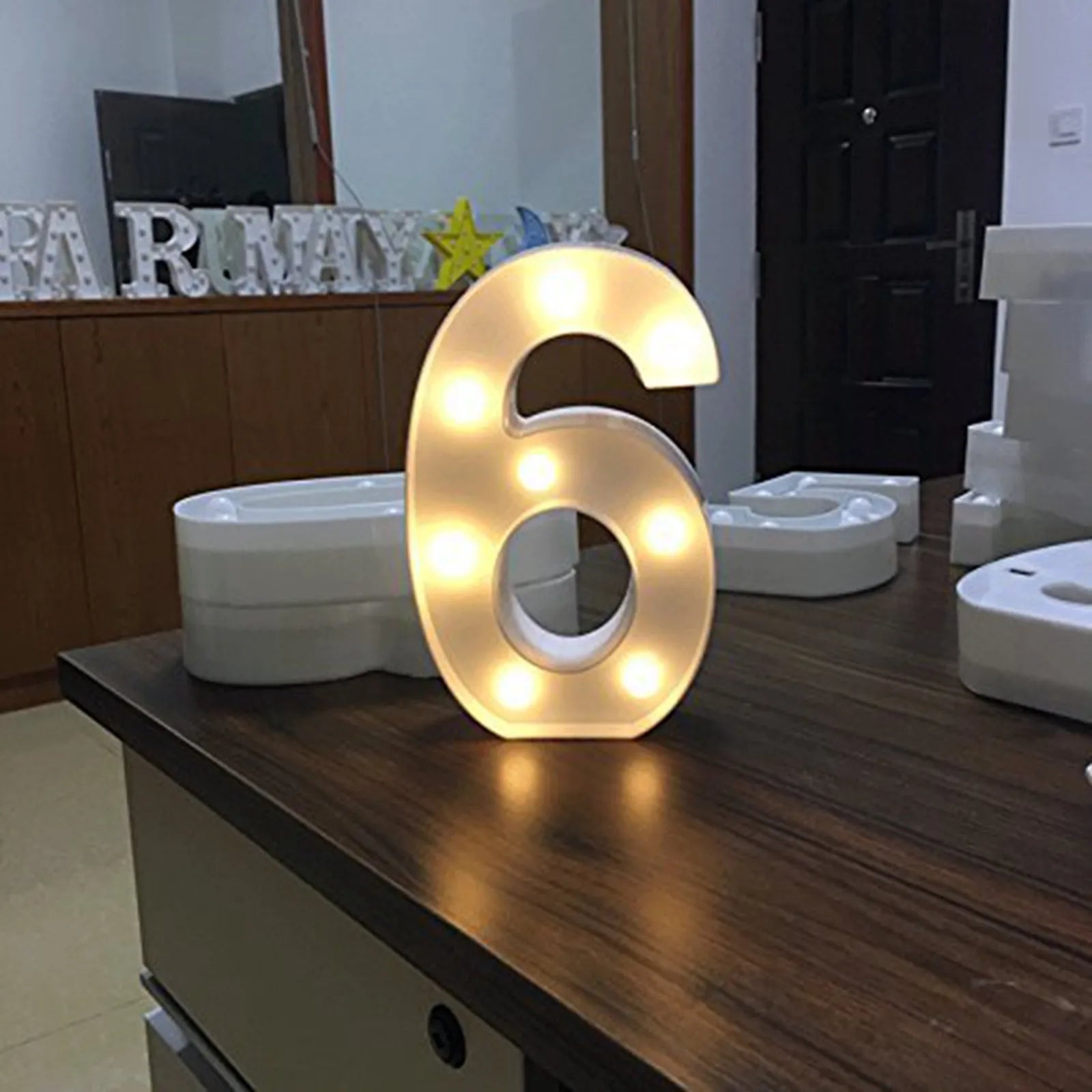 Light Up Letter Led Alphabet Number Plastic Battery Operated Party Sign Wedding Festival Stand Decoration No Batteries Included Oasis Select G