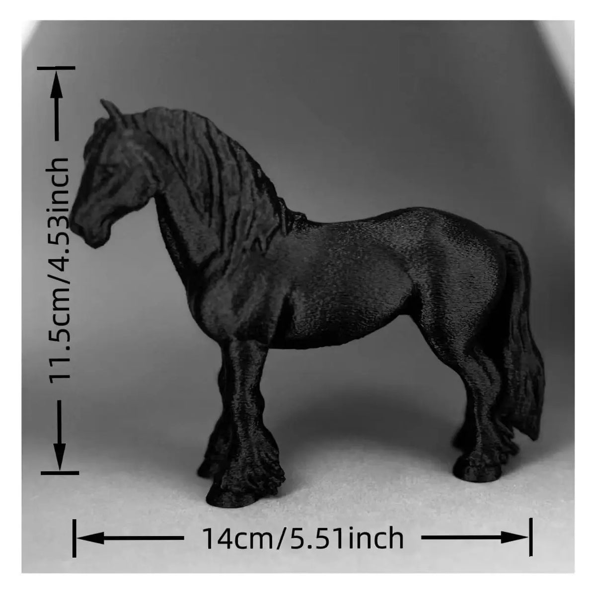 3D Print Creative Black Statue Ornament Werewolf Horse Cat Griffin Bat Ornament Realistic Animals Home Desk Decoration for Gift Oasis Select C