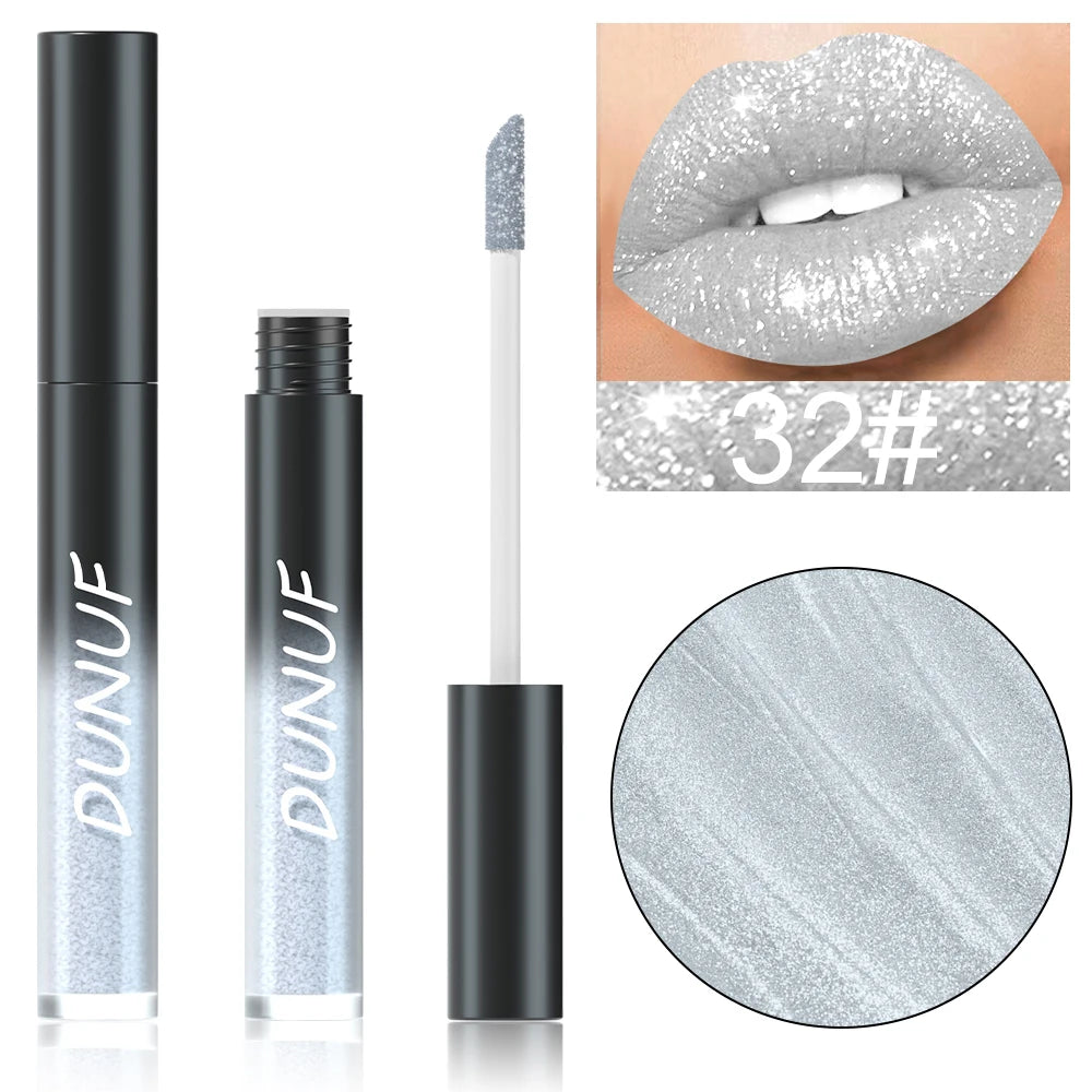DUNUF 32 Multi-purpose Matte Lip Glaze Long-lasting Moisturizing Non-stick Halloween Lip Gloss Lipstick Oasis Select 32
