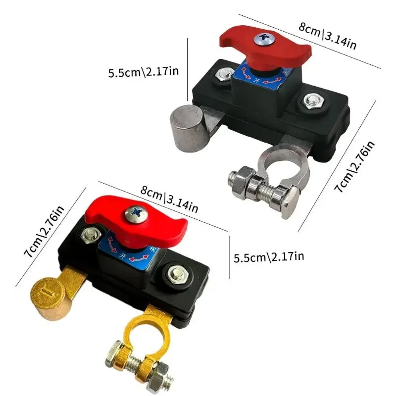 12V 24V Dual Voltage Battery Master Cut Off Switch Zinc Alloy Structure Negative Pole Disconnect Tool Free Knob PCB Design Oasis Select