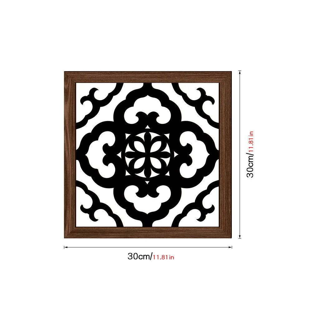 Wooden hollowed out UV printed wood grain home wall decoration can be pasted with living room and bedroom murals room decor Oasis Select MZ435-A 30cm x 30cm