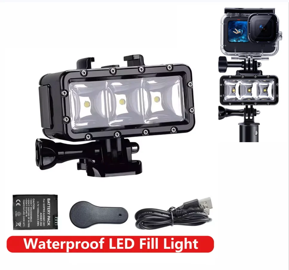 Waterproof LED Diving Fill Light for GoPro, Insta360 & DJI