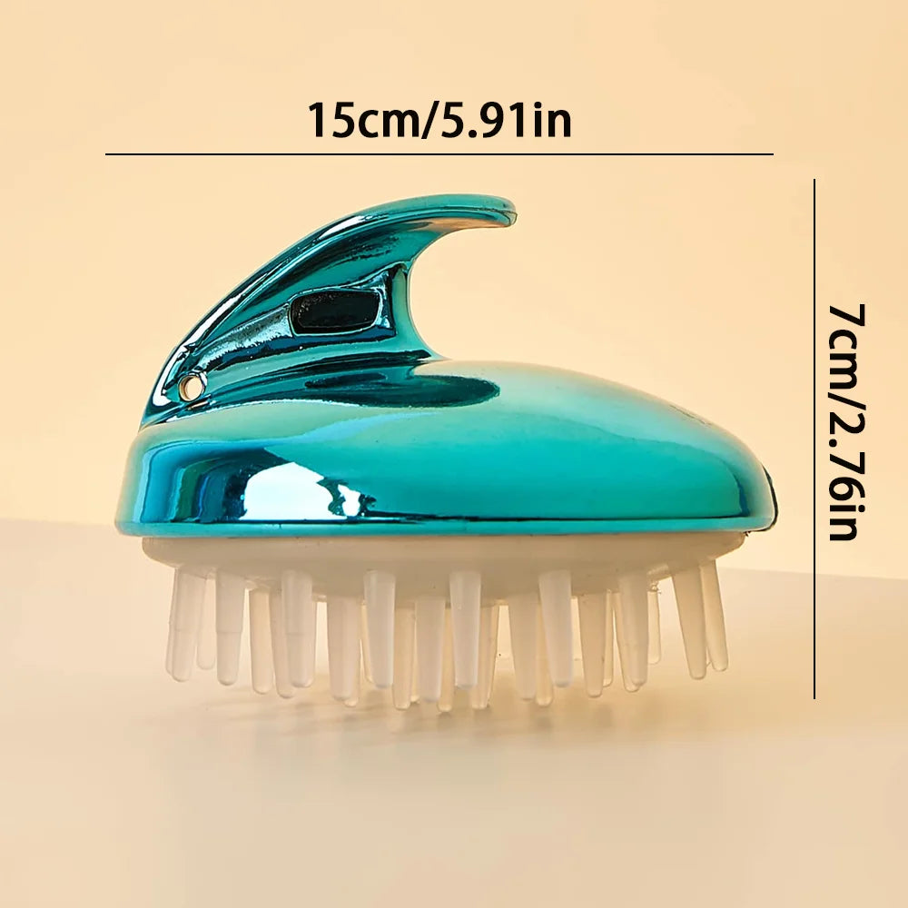 Blue Whale Shaped Scalp Massager Shampoo Brush with Silicone Bristles for Gentle Hair Care and Scalp Massage Oasis Select