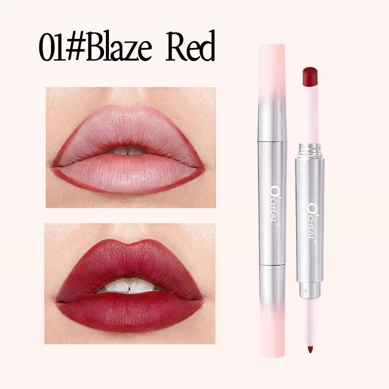 OCHEAL 2-in-1 Matte Lip Liner & Lipstick Pen – Long-Lasting