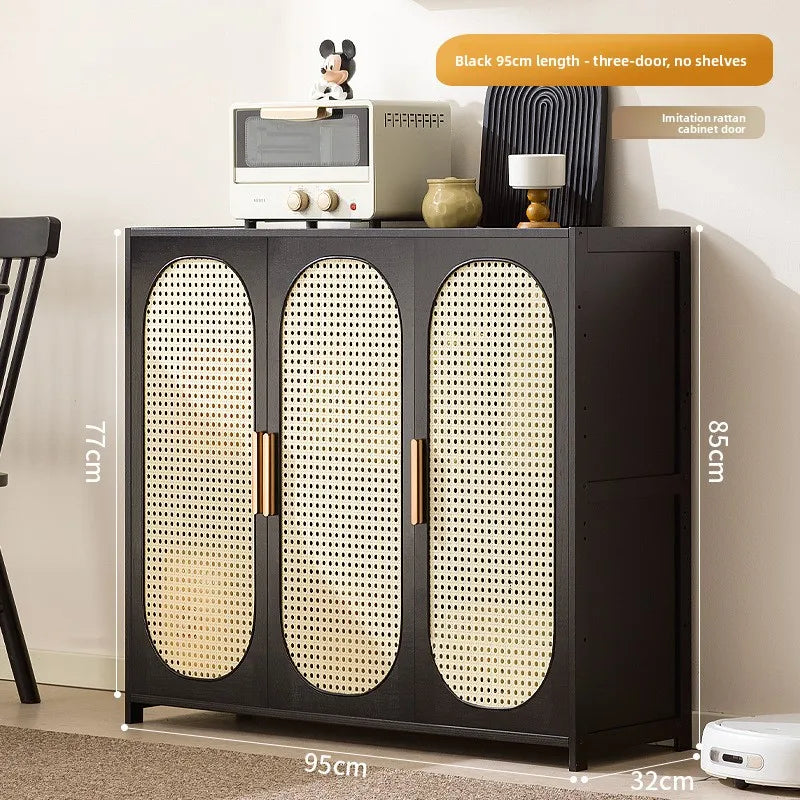 Tea Cabinet, Living Room Against the Wall Cabinet, Locker Storage, Low Cabinet, Kitchen Shelf, Household Dining Cabinet Oasis Select Black 95cm