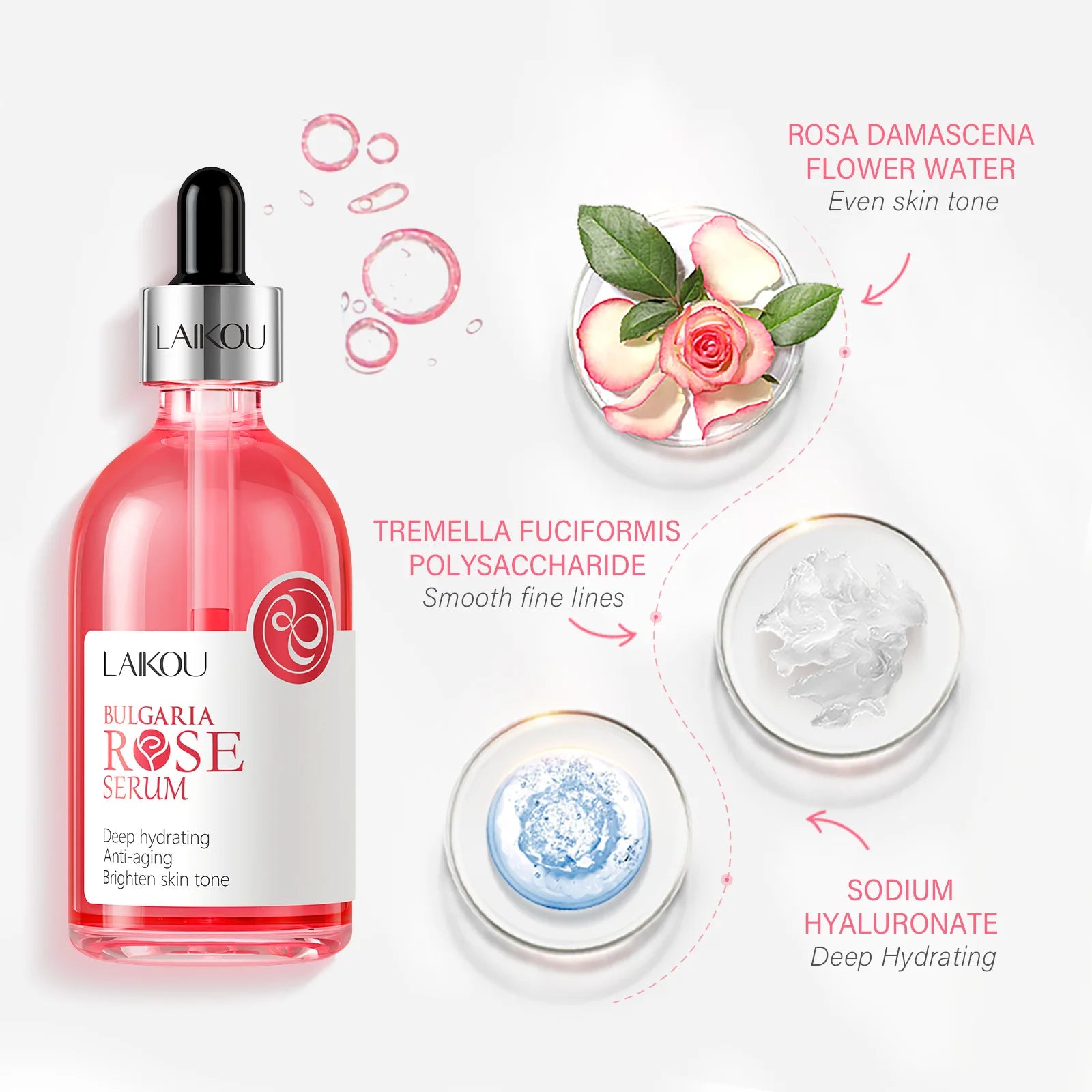 LAIKOU Sakura Face Serum – Moisturizing & Brightening 100ml Face Serum Oasis Select