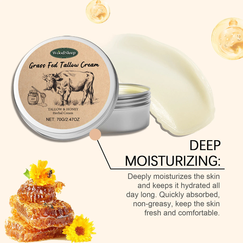 WOODSLEEP Beef Tallow Cream – Firming Nourishing Face & Body Balm