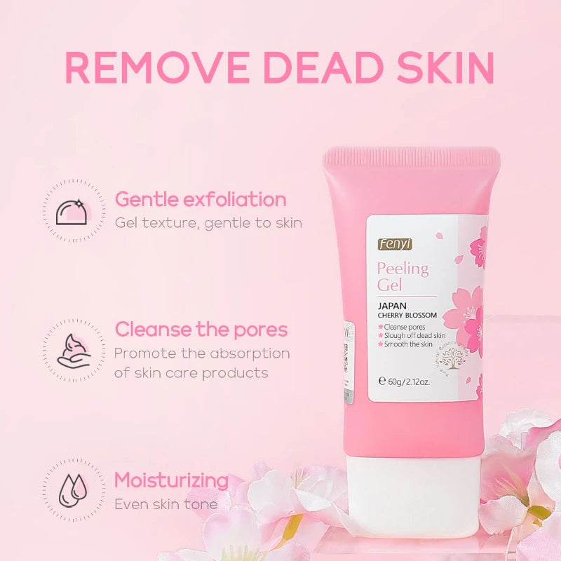 Cherry Blossom Peeling Gel Facial Exfoliating Moisturizing Tender Body Cleansing Skin Care 60g Oasis Select