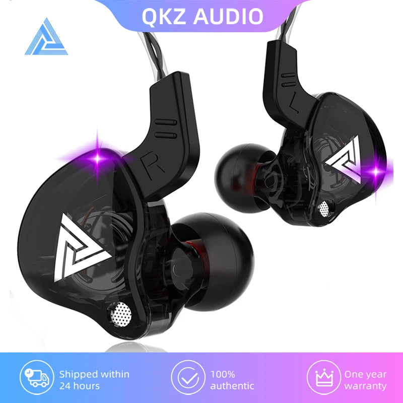 Original QKZ AK6 Copper Driver HiFi Wired Earphone Race Sport Headphone Bass Stereo Headset Music Earbuds 3.5MM In Ear With Mic Oasis Select
