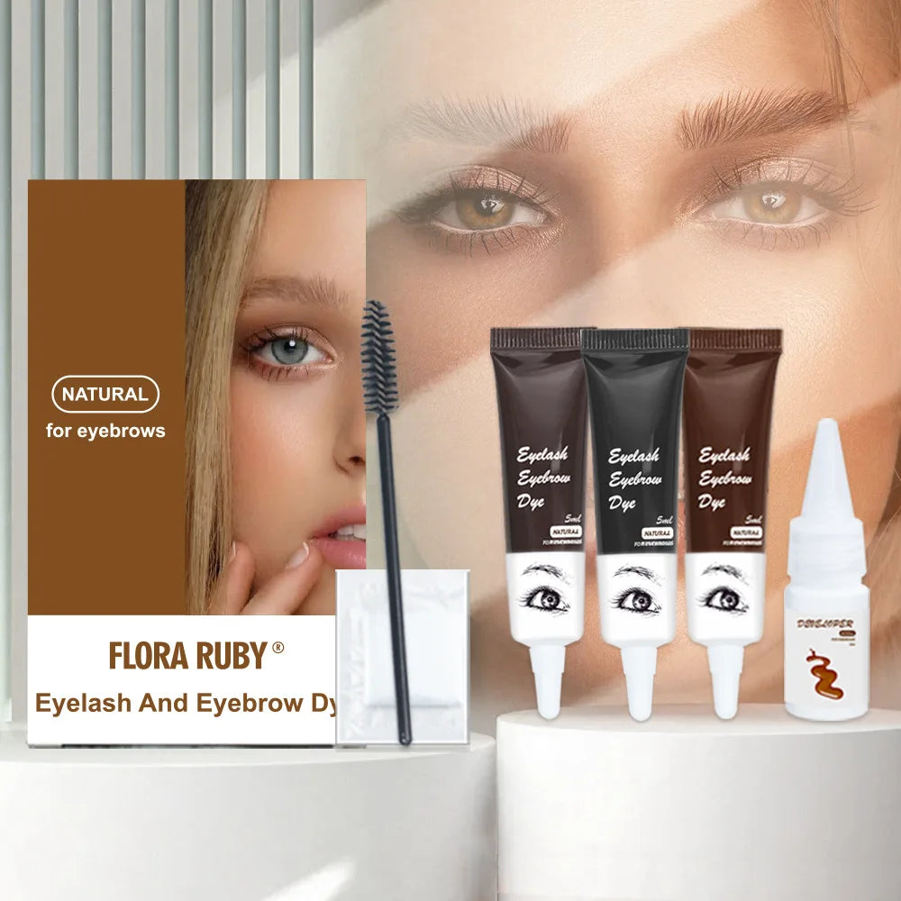 Eyelash Dye Eyebrow Dye Waterproof Quick-drying Light Brown Semi-permanent Eyebrow Enhancers Makeup Cosmetics Oasis Select