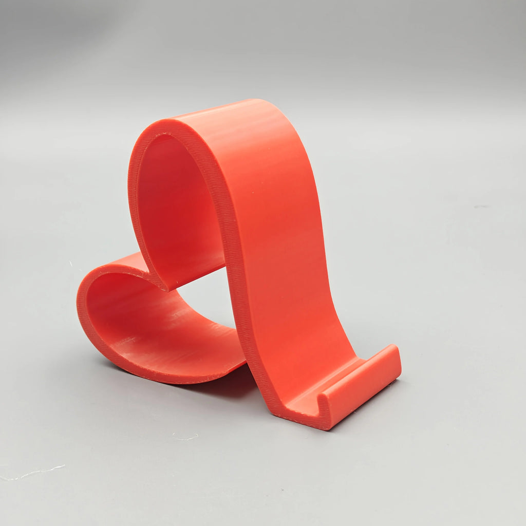 3D Printed Heart Shaped Phone Tablet Stand Multi Color Desktop Holder Home Office Decor Romantic Valentine Christmas Gift Oasis Select Red