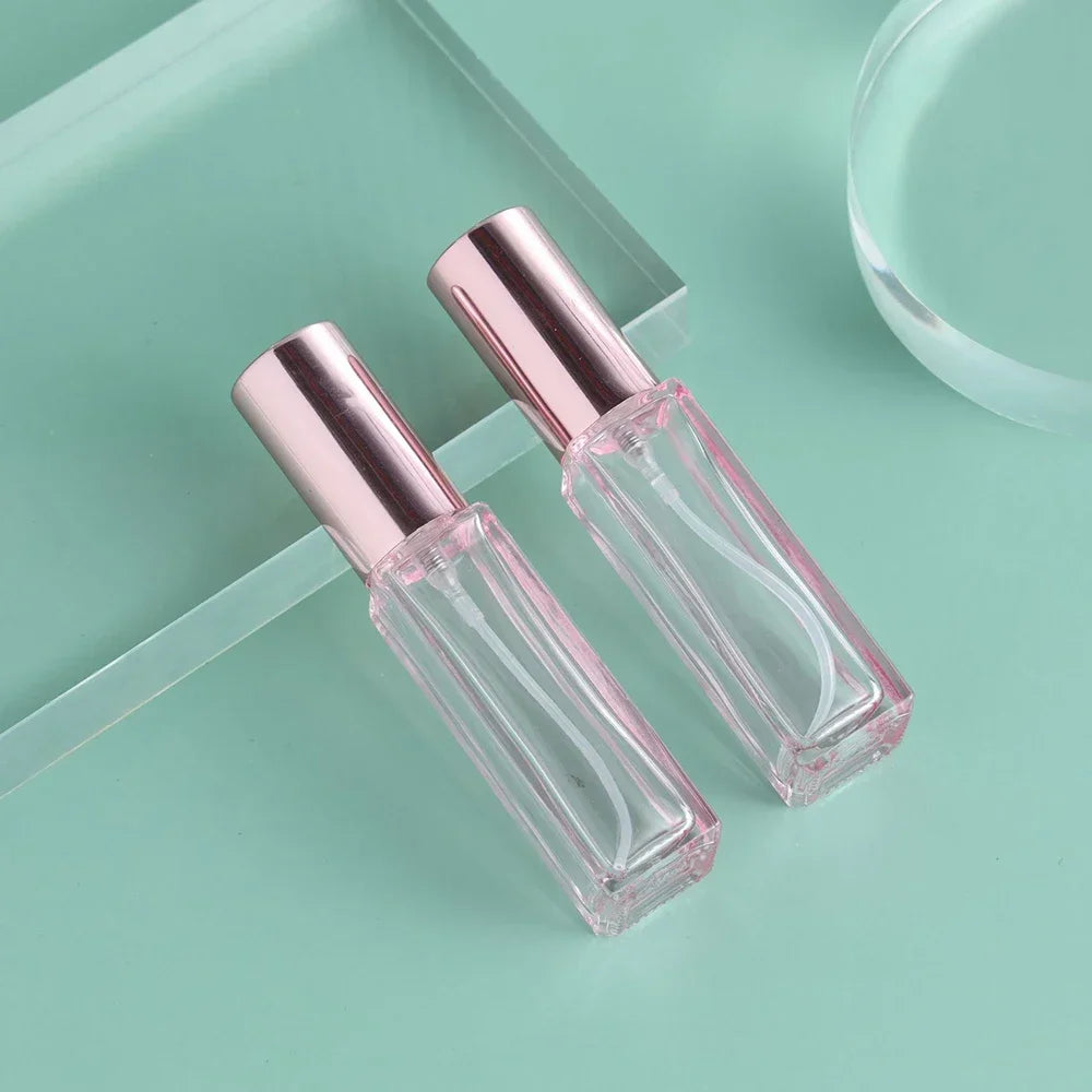 10ml Mini Perfume Spray Bottles Glass Refillable Bottle Portable Travel Oils Liquid Cosmetic Container Perfume Atomizer 2024 Oasis Select Pink 1