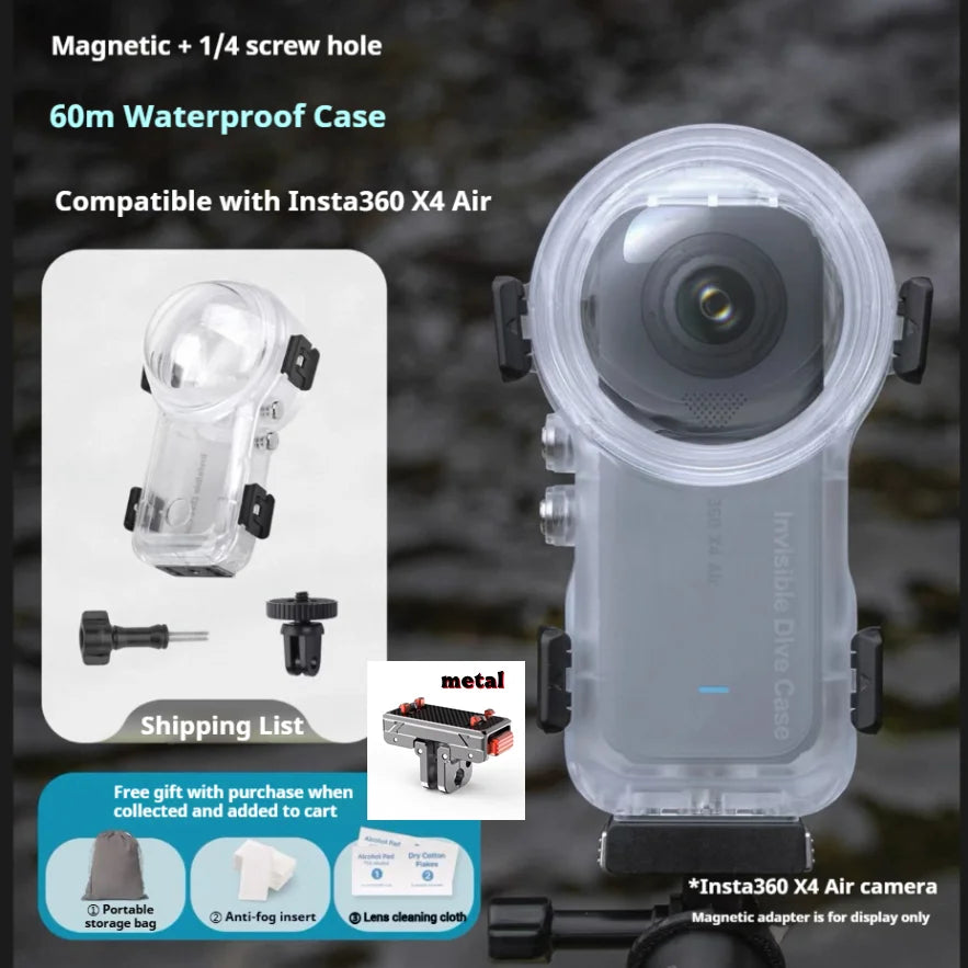 Insta360 X4 Air Waterproof Dive Housing – 50m Underwater Case