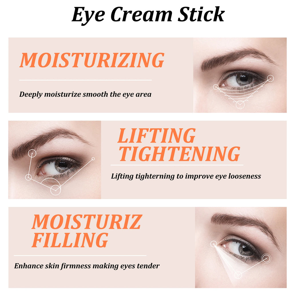 Snail Eye Cream Stick Collagen Fade Fine Lines Wrinkle Lightening Dark Circles Firming Eye Bags Puffiness Moisturizing Eye Cream Oasis Select