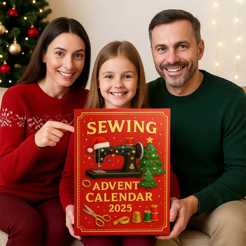 Sewing Advent Calendar 2025, 24-Day Christmas Countdown Surprise Box, 2D Acrylic Festive Hanging Decoration Oasis Select