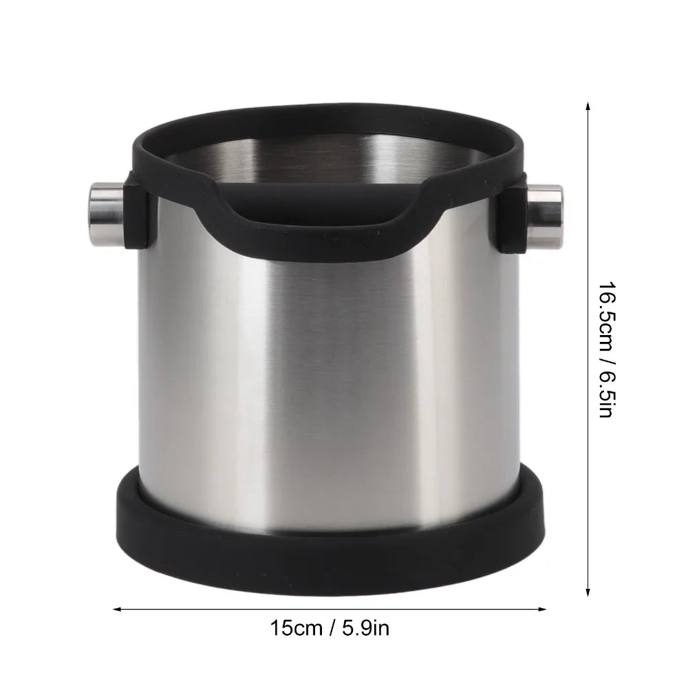 Stainless Steel Coffee Knock Box 1800ml | Non-Slip Base