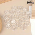 20Pcs Plastic Ring Display Stands, Jewelry Storage Organizer Rack Counter Showcase Decor Holder Oasis Select 20Pcs Round base