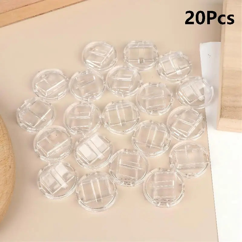 20Pcs Plastic Ring Display Stands, Jewelry Storage Organizer Rack Counter Showcase Decor Holder Oasis Select 20Pcs Round base