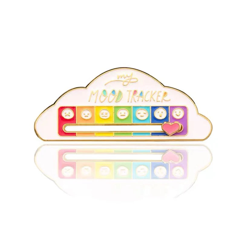 1 Pack Social Mood Brooch Funny Pins Creative Power Enamel Lapel A Week Emotional Pin for Backpacks Oasis Select D