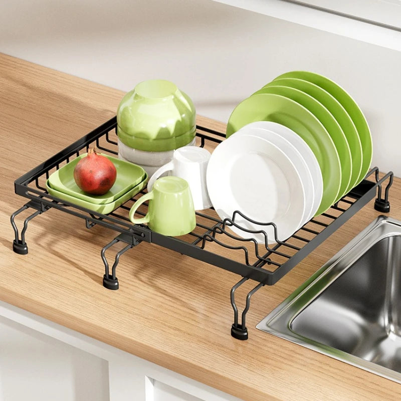Kitchen Multifunctional Shelf Dish Drain Rack Fruit and Vegetable Dish Storage Grid Bidirectional Retractable Sink Drain Mat Oasis Select