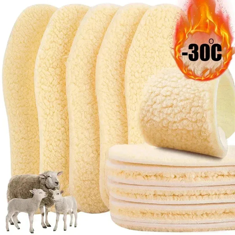 1-6pair Lamb Fleece Insoles Men Women Winter Keep Warm Insole Soft Wool Thicken Shoepad Cashmere Shoes Insert Thermal Shoe Pads Oasis Select