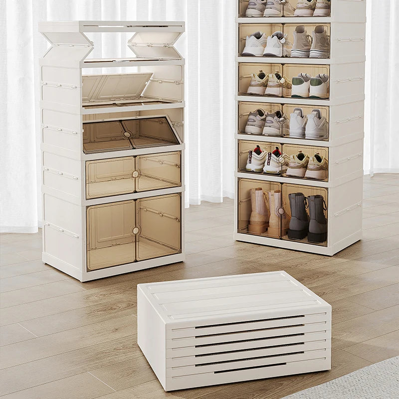 Foldable Shoe Box,One-piece|Magnetic Switch,Multi-style & Sizes|Wheeled,Living Room & Bedroom Use|Home,Shoe Storage Boxes Oasis Select