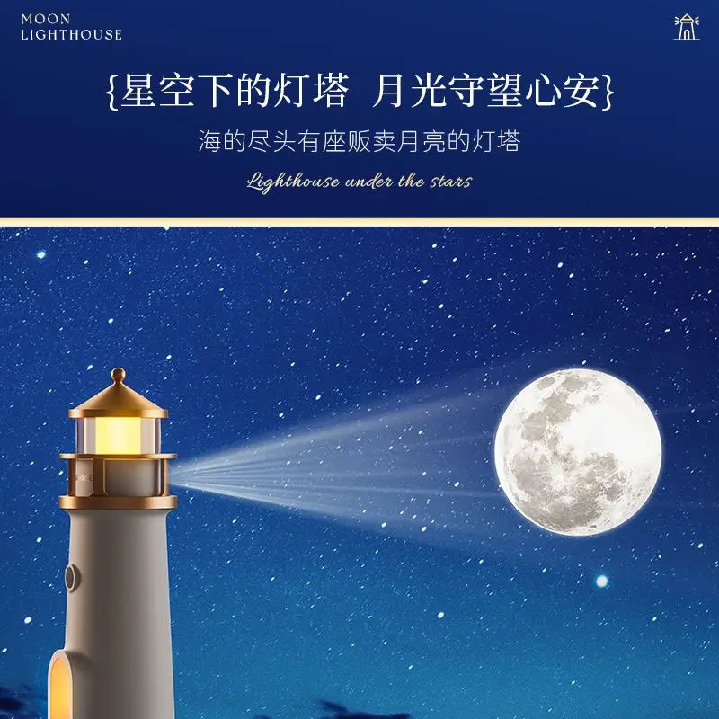Dreamy Moonlight Lighthouse Night Light Gift for Bedroom Atmosphere Bluetooth Audio Display Oasis Select
