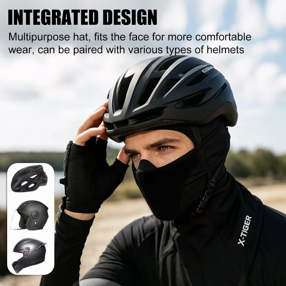 X-TIGER Summer Cycling Face Mask UPF50+ UV Protection Breathable Sweat Wicking Balaclava for Outdoor Sports Ice Silk Bike Mask Oasis Select