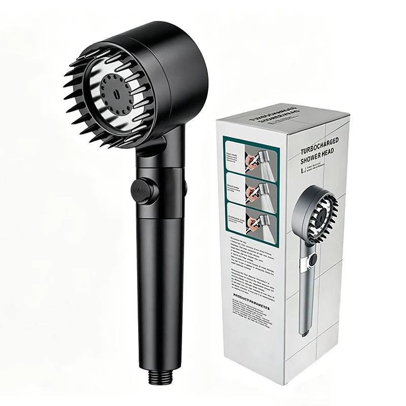 3-Mode High Pressure Filter Shower Head | One-Click Stop