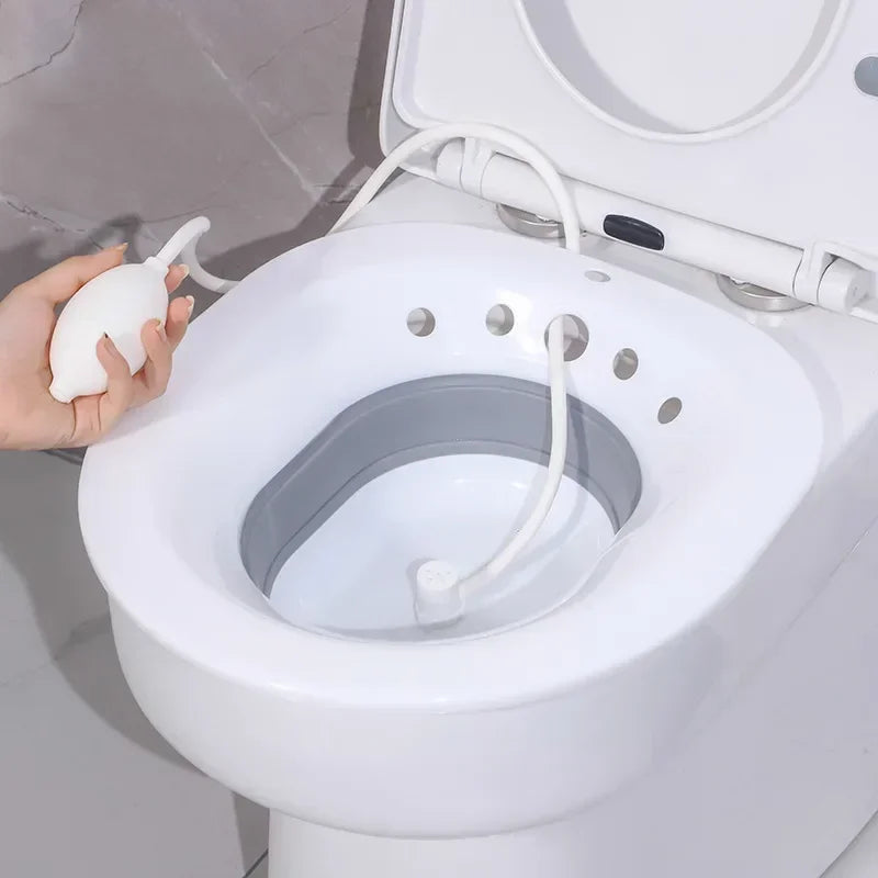 Portable Bidet Sitz Bath Tub Basin For Pregnant Women Hemorrhoids Patient Toilet Elderly Postpartum Sitz Bath Tub Basin Bidet Oasis Select grey B
