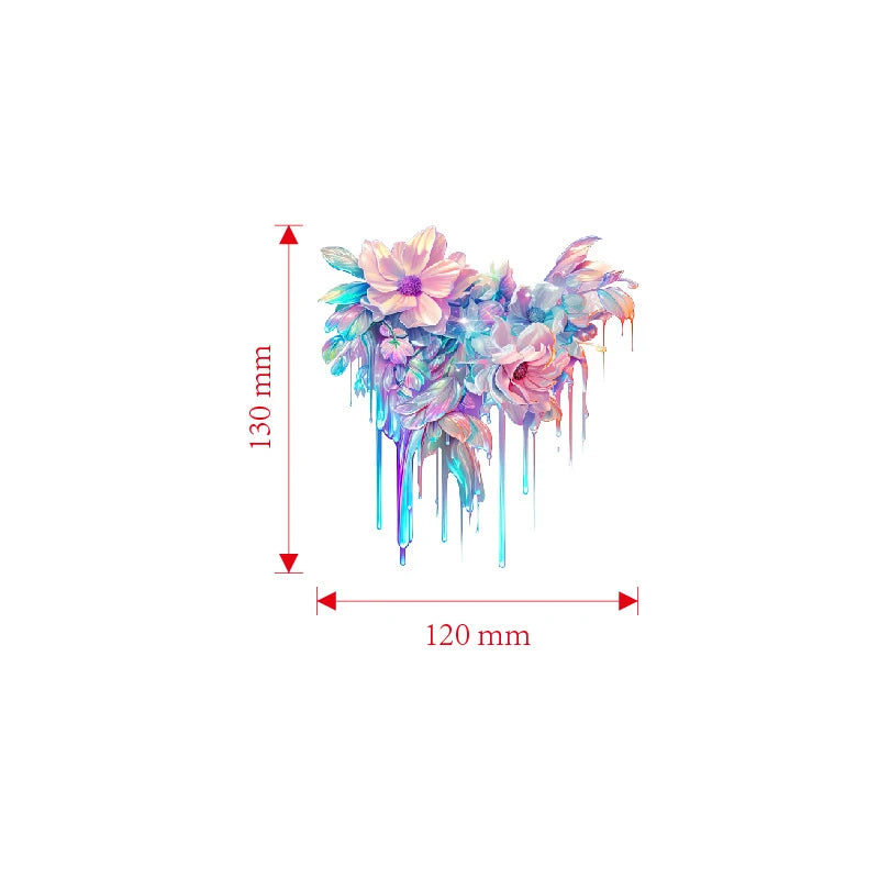 Reflective Vinyl Car Decal Featuring Dopamine Coloured Fluid Paint; Suitable for Bumpers or Side Body Oasis Select 06