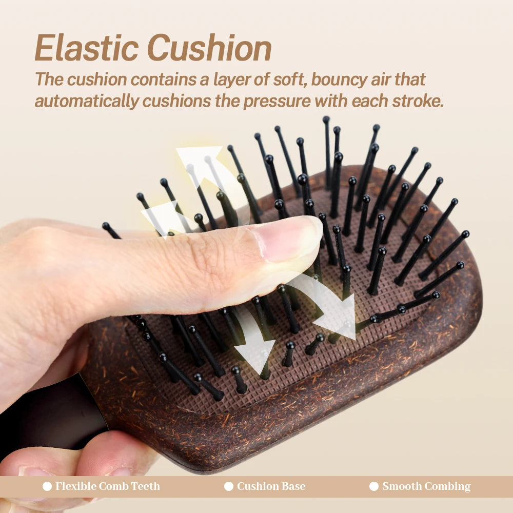 Wood Air Cushion Hair Brush & Scalp Massage Comb | Anti-Static Air Cushion Hair Brush Oasis Select