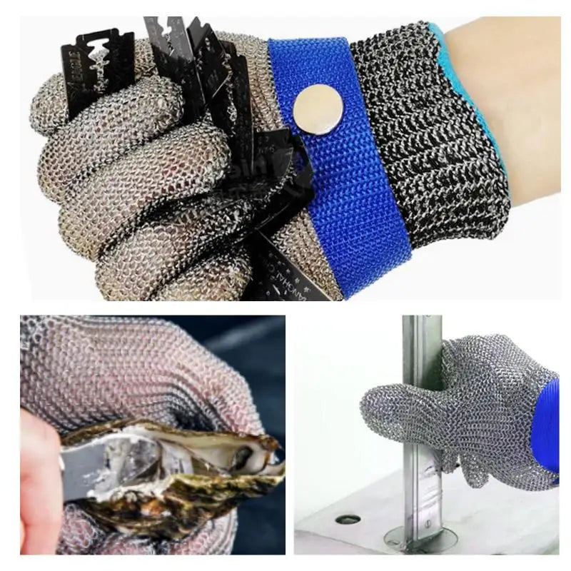 Cut Resistant Gloves, Level A9 Anti-Cut Protection with Stainless Steel Mesh for Butcher Meat Processing tool Oasis Select