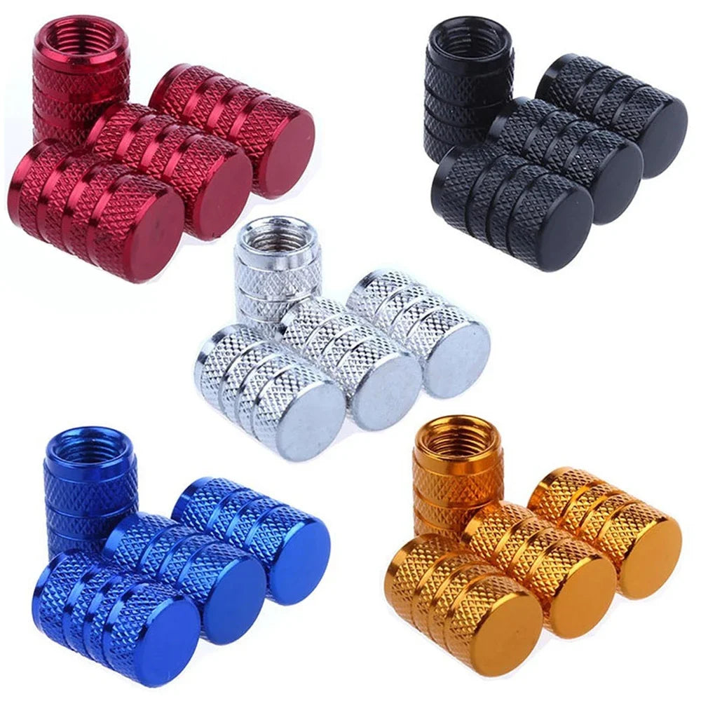 4Pcs/Set Aluminum Alloy Car Whee Tire Valve Caps Valve Stems Cover Car Wheel Dustproof Cap For Car Truck Motorcycle Bicycle Oasis Select