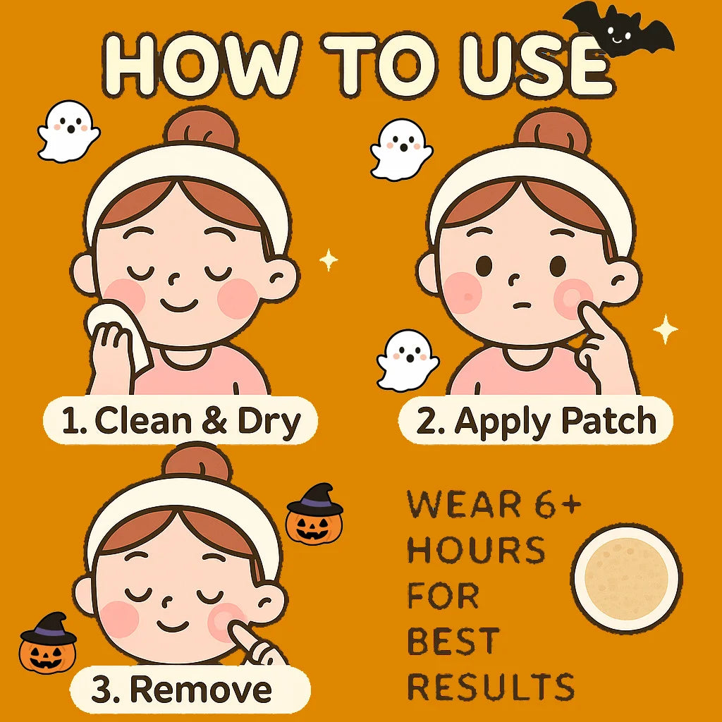 60pcs Acne Patch Halloween Pimple Patches: Invisible & Breathable for Flawless Makeup | Ghost & Pumpkin Designs Oasis Select