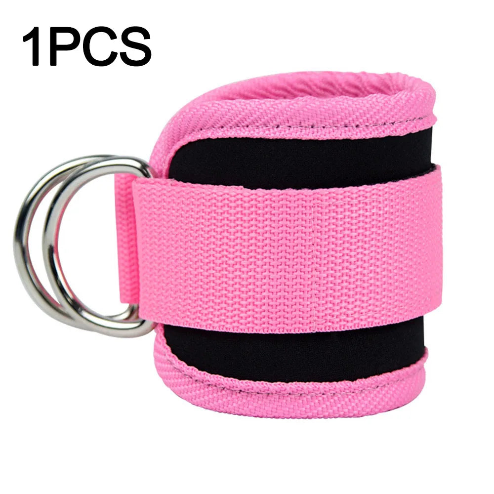 Ankle Straps Leg Strength Workouts Pulley Adjustable D-Ring Support Cuffs Sports Exercises Fitness Home Gym Booty Workouts Oasis Select Pink