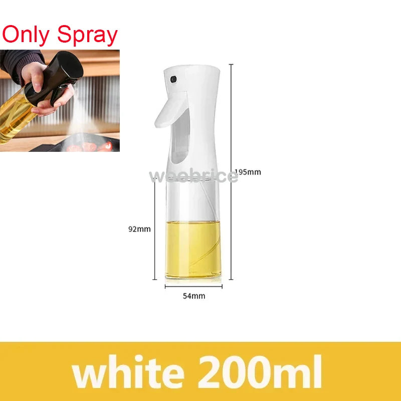 2in1 Kitchen Spray Oil Dispenser Oil Sprayer Polisher Or Only Brush Spray for Air Fryer Salad Grilling Roasting Cooking Kitchen Oasis Select white 200ml-spray