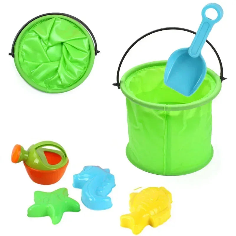 Beach Sand Bucket Toy Collapsible Bucket Gardening Tool Outdoor Pool Play Tool Kids Summer Water Fun Toy Birthday Gift Oasis Select